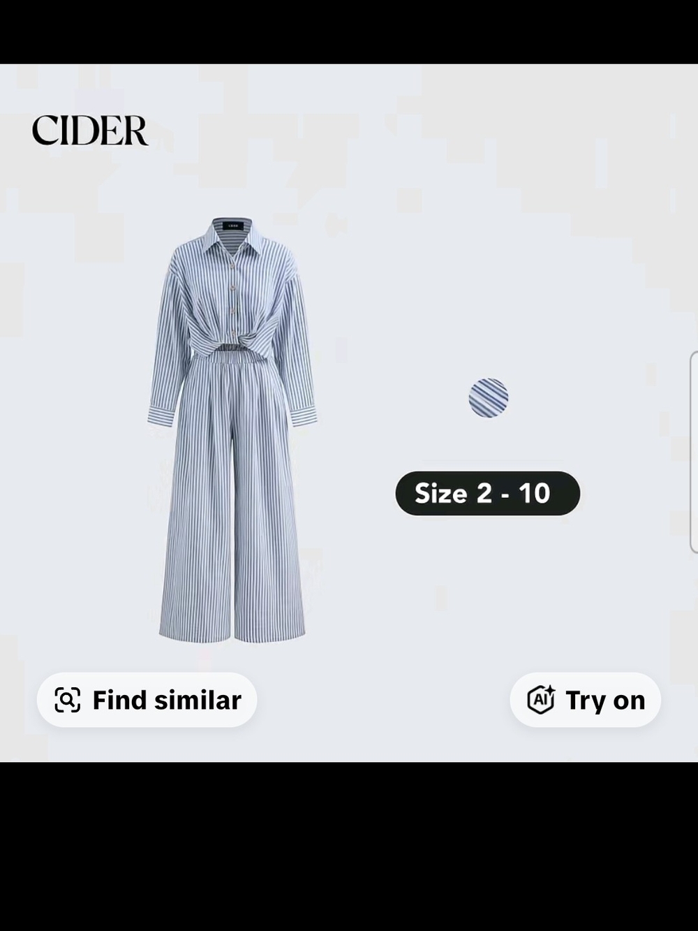 Cider Blue & White Striped Knotted-Waist Jumpsuit